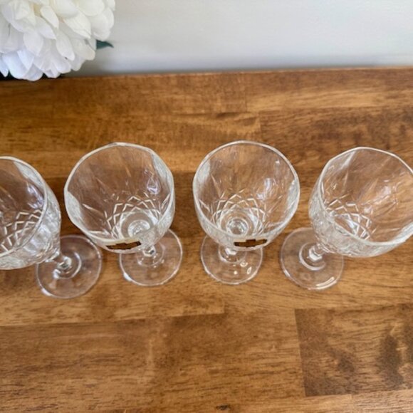 Vintage Kristal Zajecar Crystal Wine Glasses Set of 4 Made in Yugoslavia - Picture 4 of 7